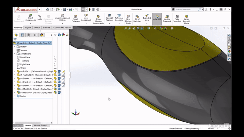 Mold edges in SOLIDWORKS